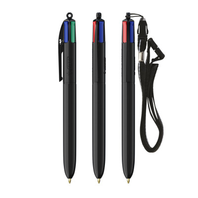 BIC® 4 Colours® ballpen + Lanyard